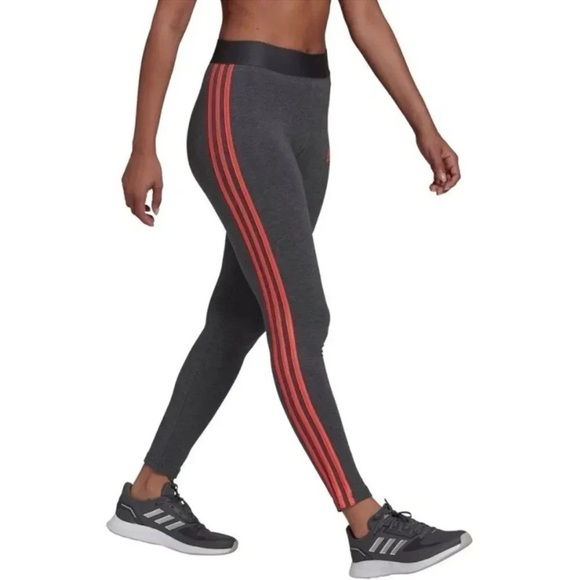 Adidas Women's Essentials 3-Stripe Full Length Cotton Leggings - Picture 8 of 8